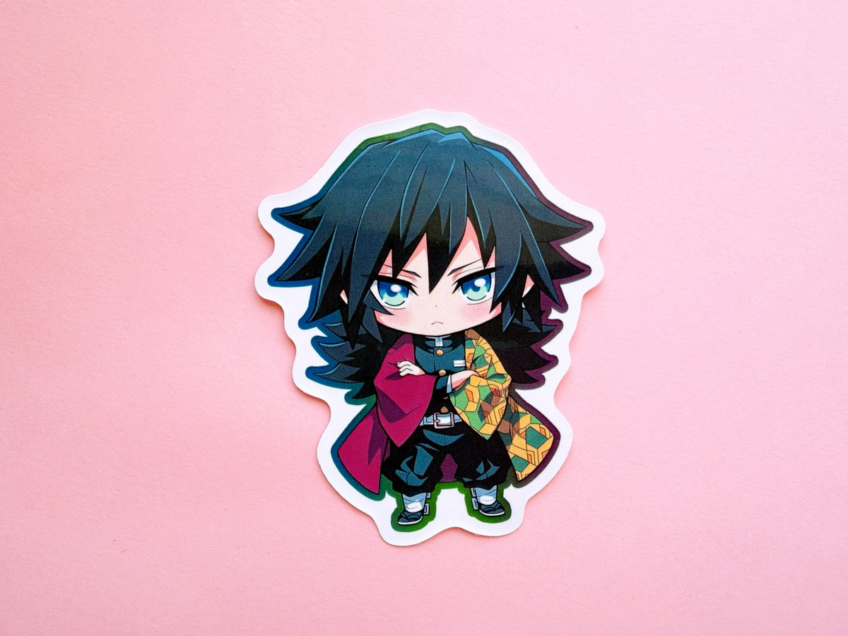 Giyu Tomioka Demon Slayer waterproof Vinyl stickers  Die cut anime manga
