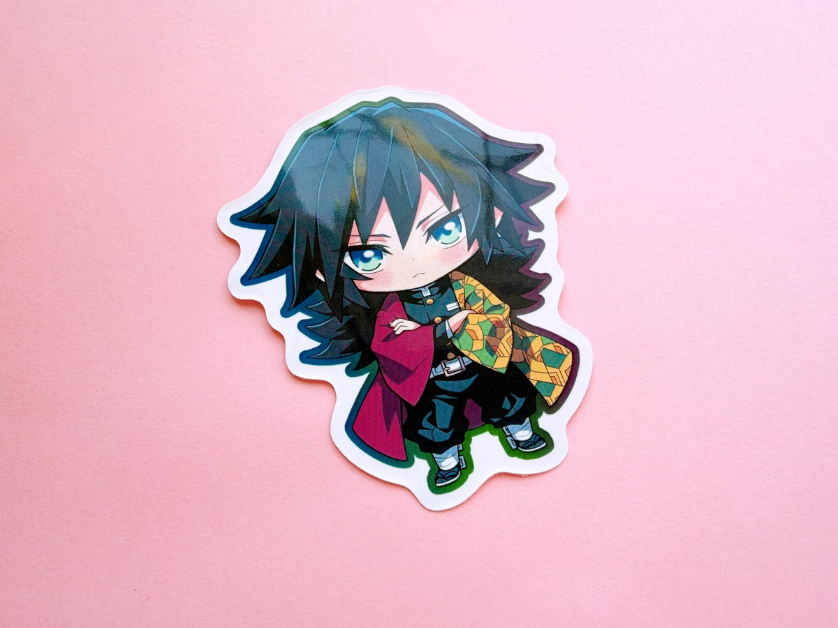Giyu Tomioka Demon Slayer waterproof Vinyl stickers  Die cut anime manga