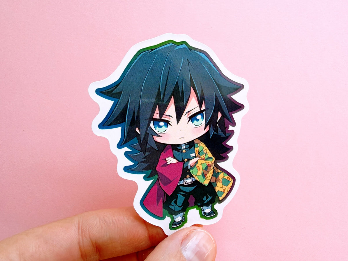 Giyu Tomioka Demon Slayer waterproof Vinyl stickers  Die cut anime manga