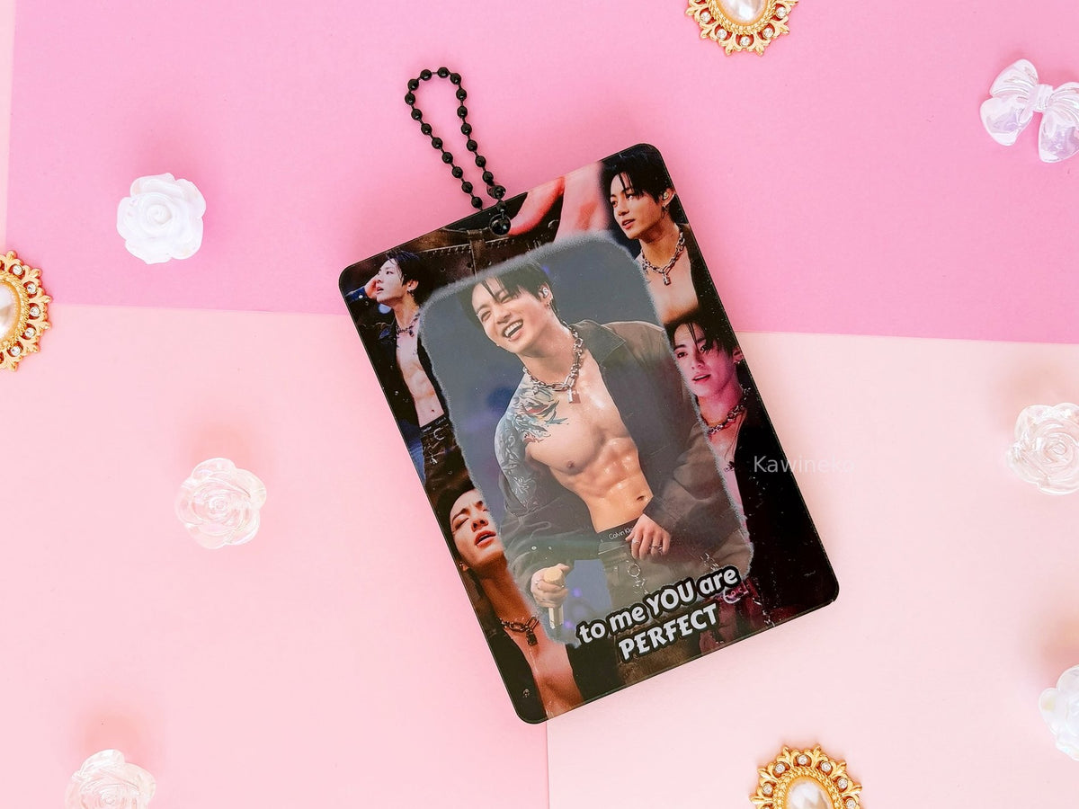 Jungkook JK LA D4 concert pc holder photocard keychain
