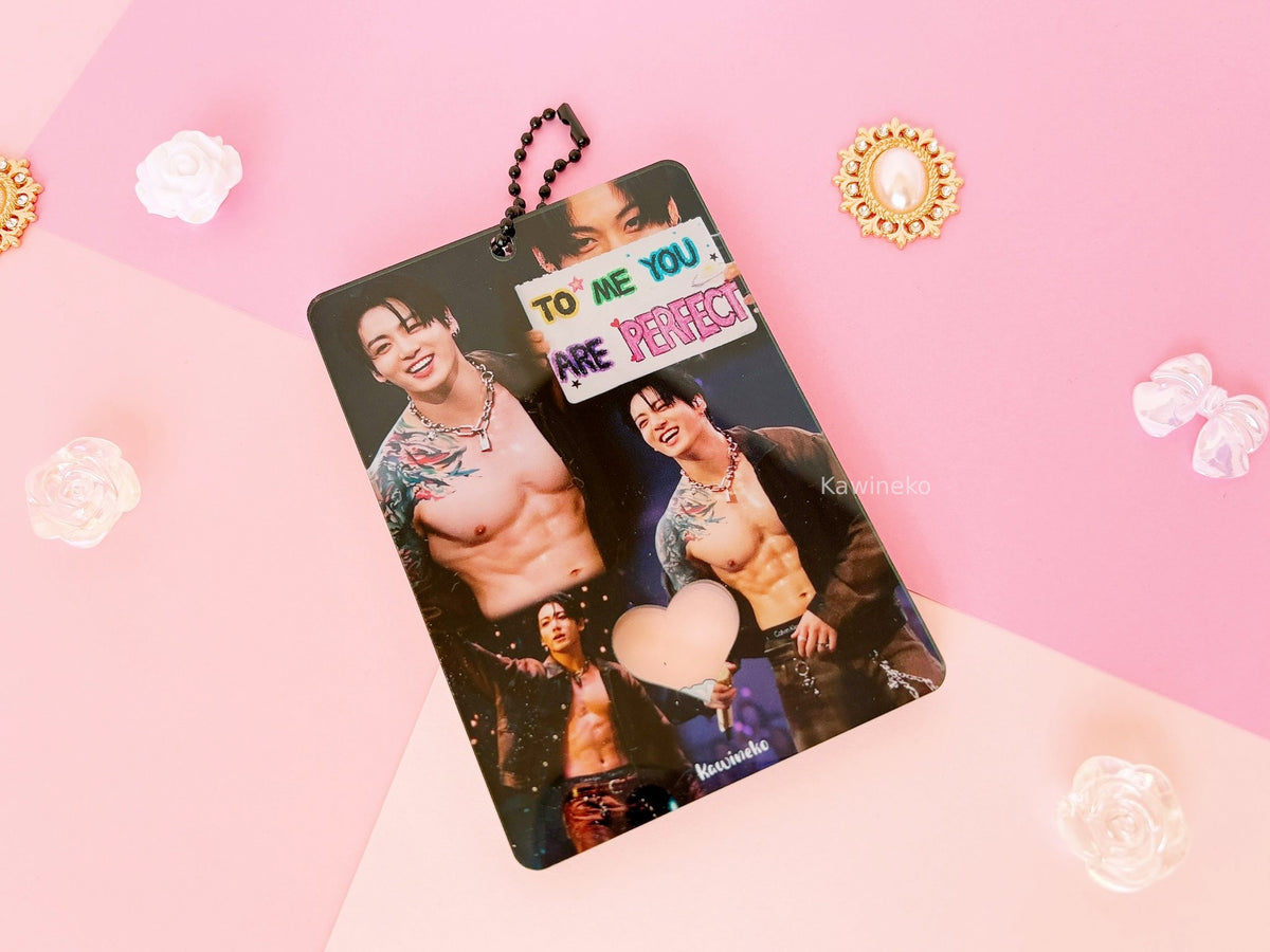Jungkook JK LA D4 concert pc holder photocard keychain