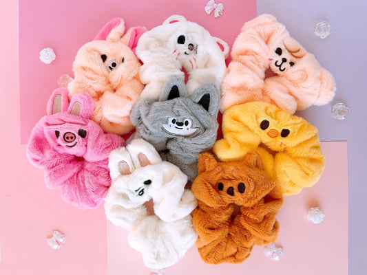 SKZOO Stray Kids Plush Hair Scrunchies Cute Animal Hair Ties & Wristbands