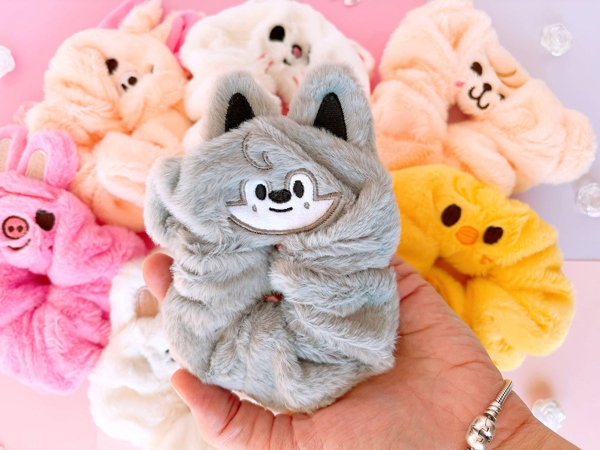 SKZOO Stray Kids Plush Hair Scrunchies Cute Animal Hair Ties & Wristbands