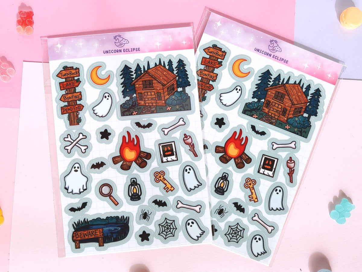 Camp Shadow Halloween Spooky by Unicorn Eclipse stationery sticky notes memopads bookmarks stickers washi notebook