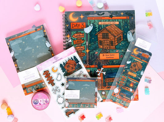 Camp Shadow Halloween Spooky by Unicorn Eclipse stationery sticky notes memopads bookmarks stickers washi notebook