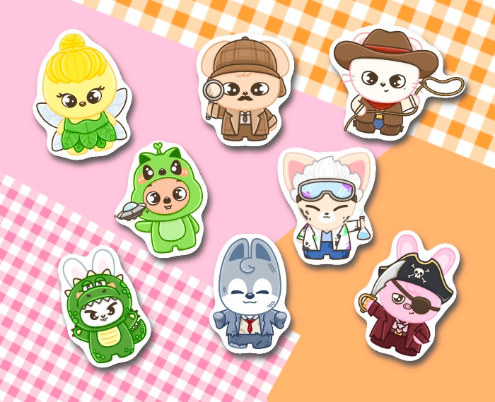 spooky halloween SKZOO waterproof Vinyl stickers Die cut skz stray kids