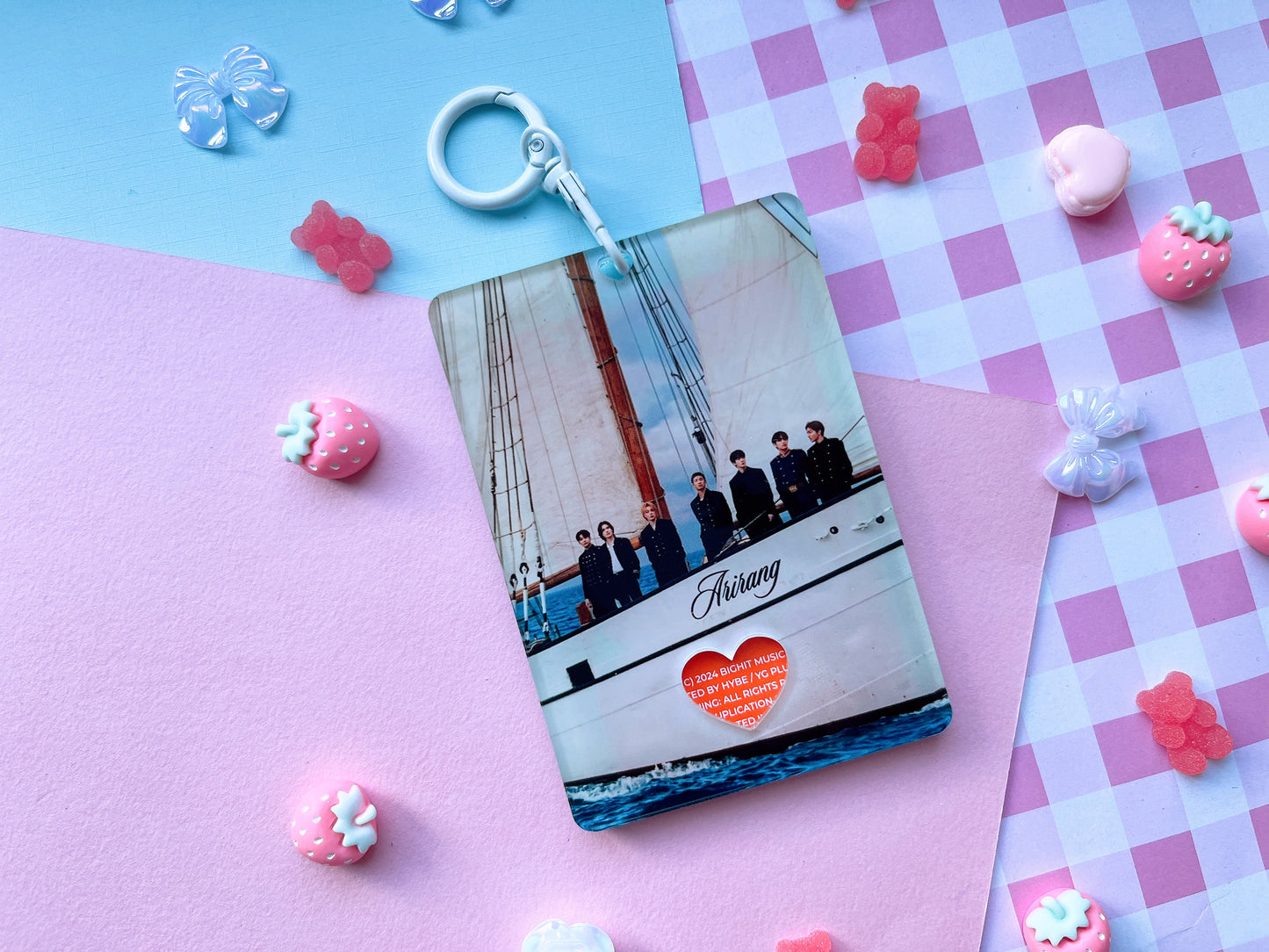 BTS swim world tour arirang pc holder army photocard keychains charms