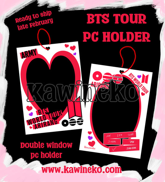 BTS world tour arirang pc holder army photocard keychains charms