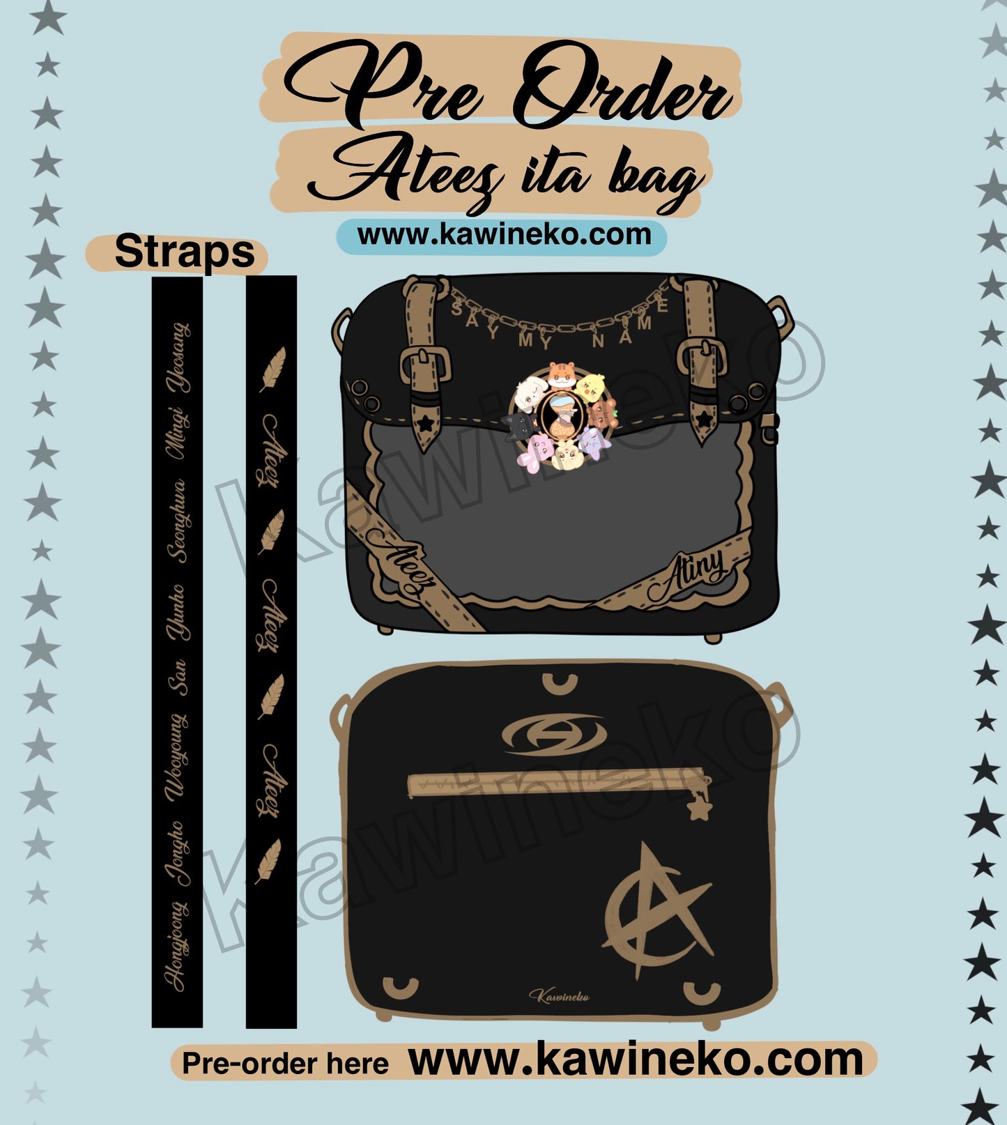 PRE ORDER Ateez ita bag atiny backpack handbag side bag kpop