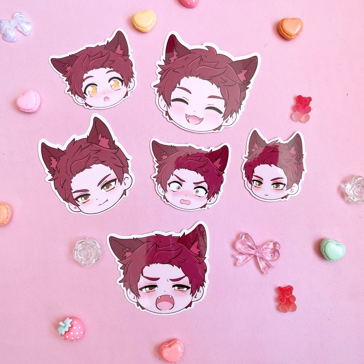 Valko long lasting stickers Love and Deep Space lads avatar stickers little cute faces