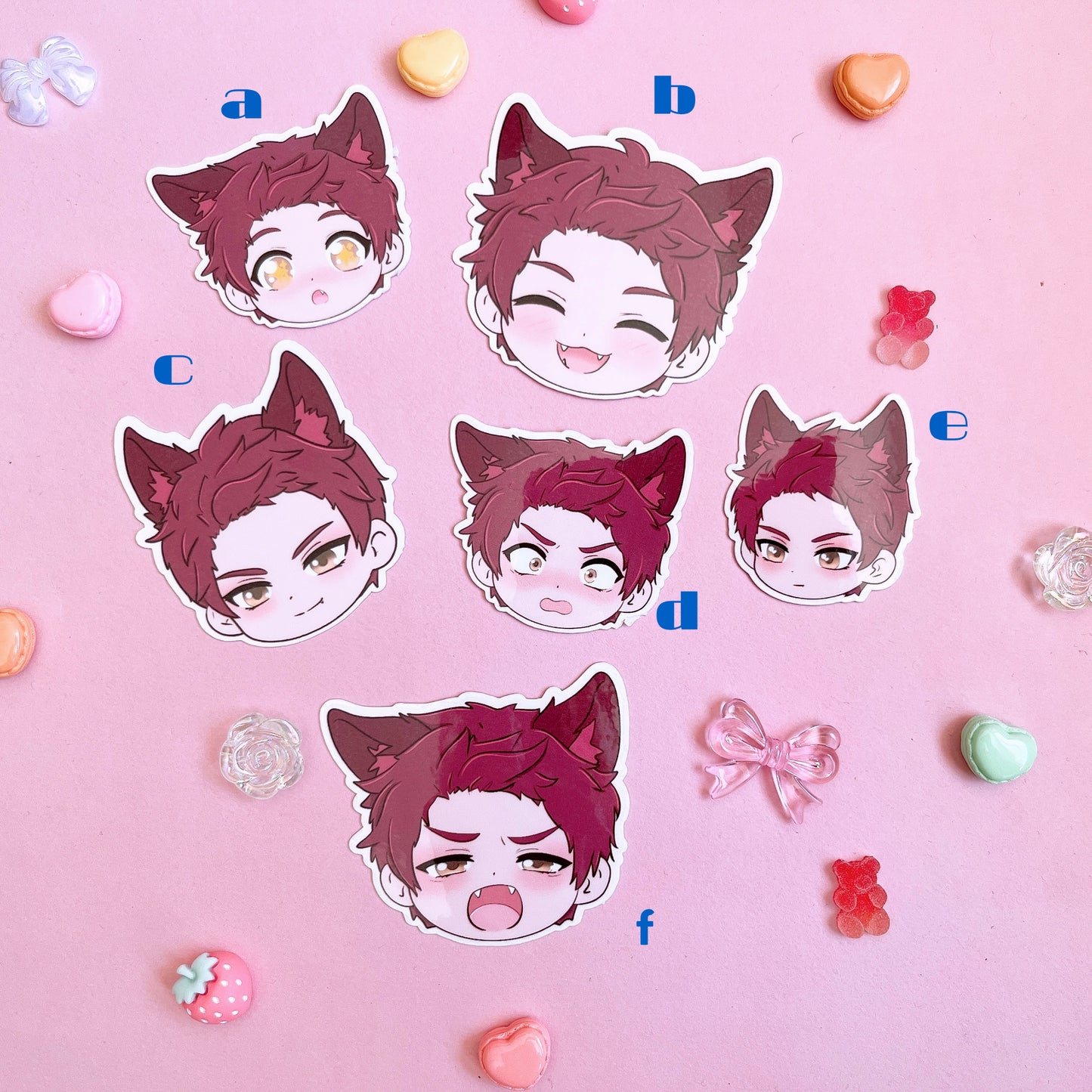 Valko long lasting stickers Love and Deep Space lads avatar stickers little cute faces