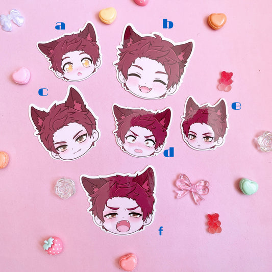 Valko long lasting stickers Love and Deep Space lads avatar stickers little cute faces