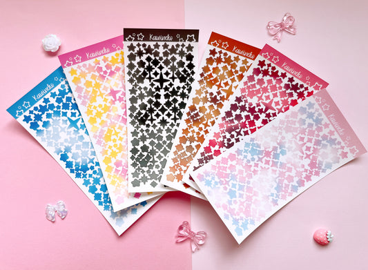 small stars deco stickers little shapes toploaders and polco stickers