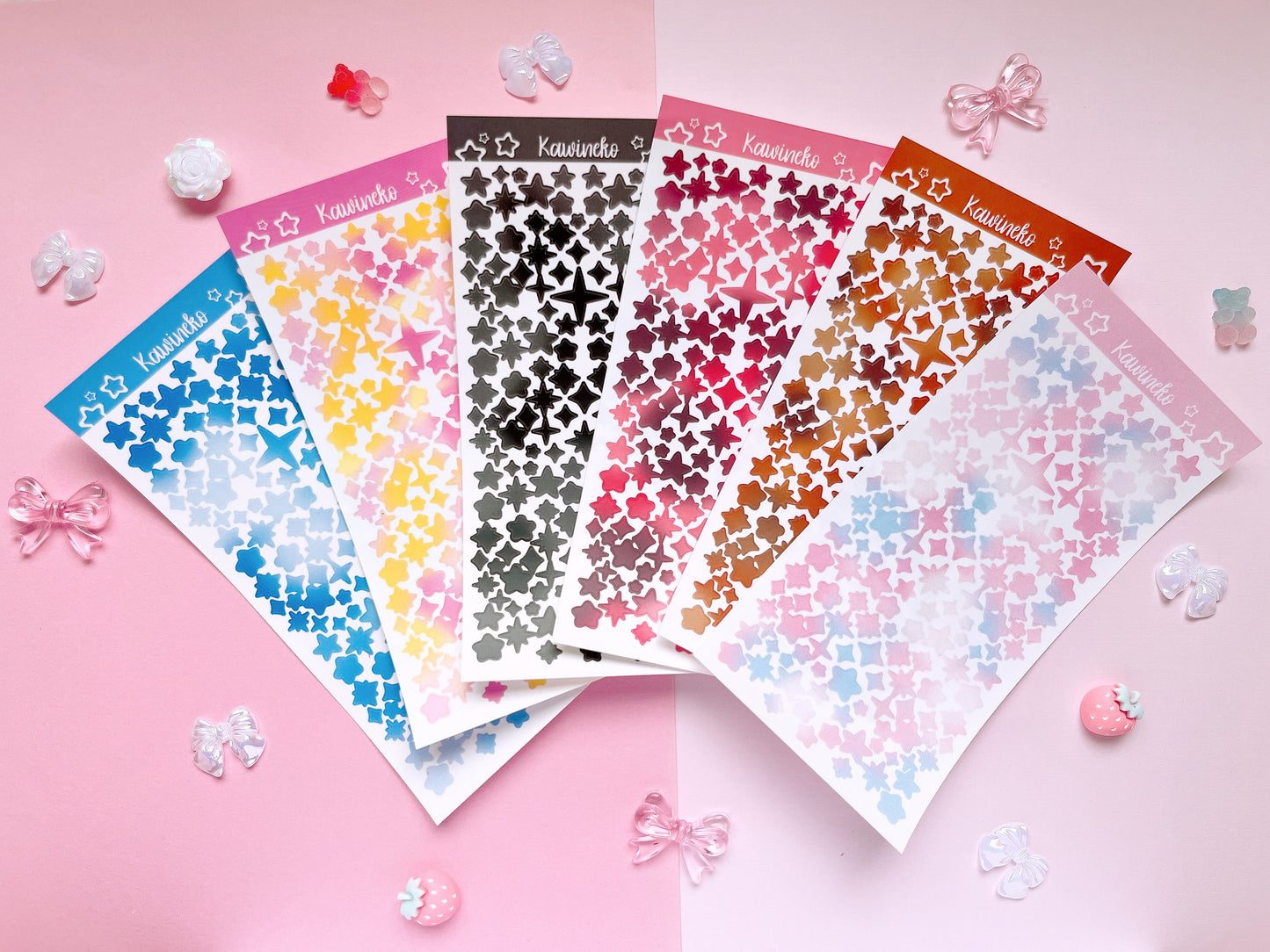 small stars deco stickers little shapes toploaders and polco stickers