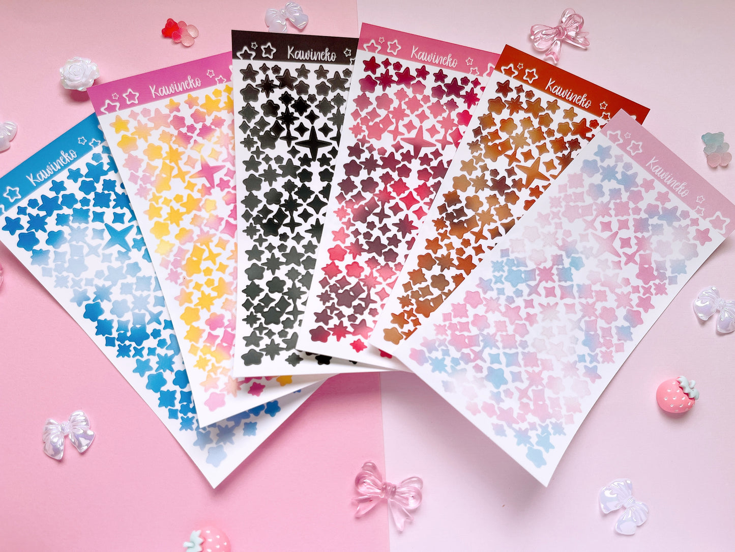 small stars deco stickers little shapes toploaders and polco stickers
