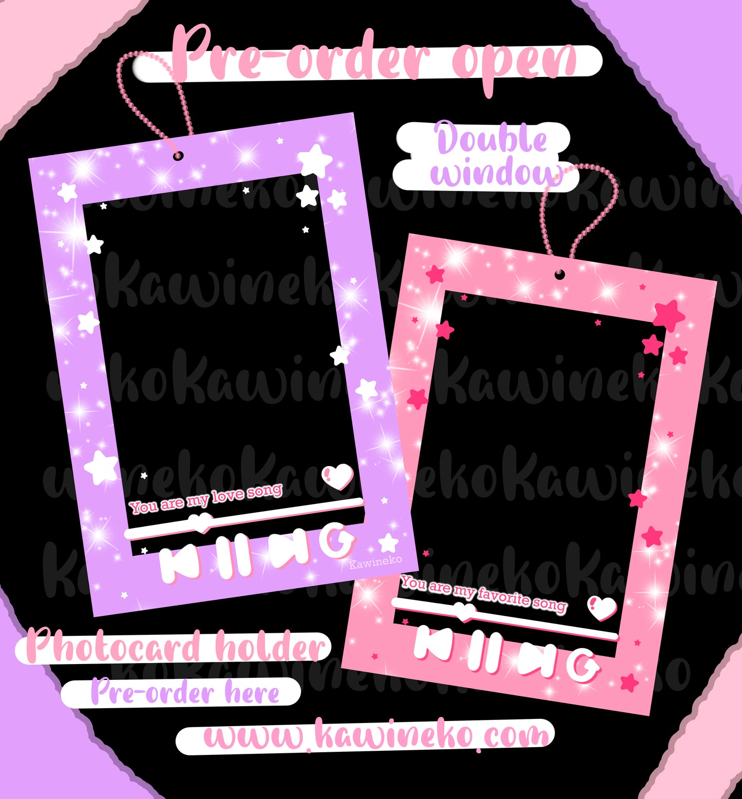 PRE ORDER music player playlist photocard holder keychain