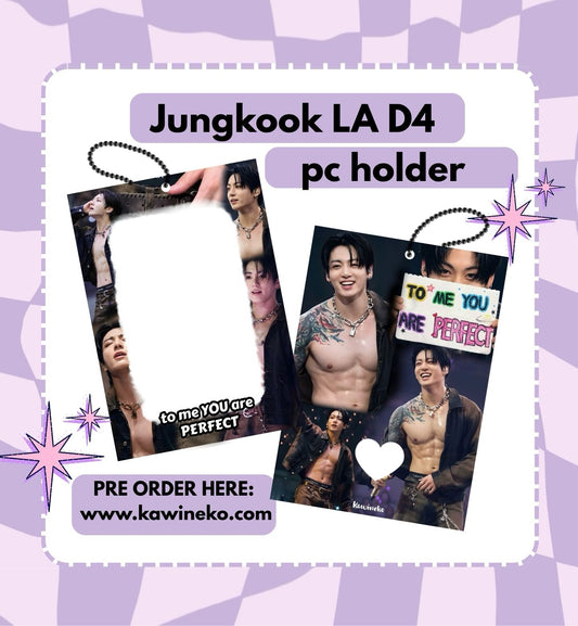 PRE ORDER Jungkook LA D4 concert pc holder photocard keychain