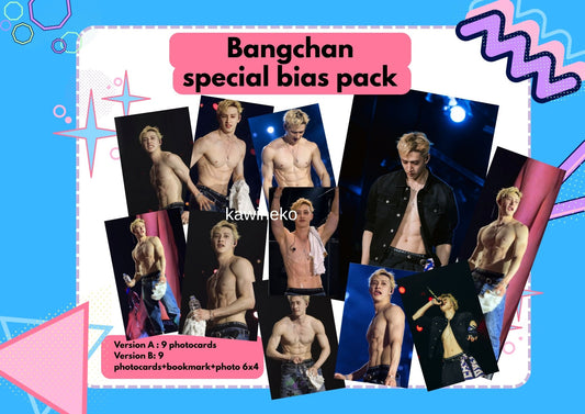 SKZ Bang Chan special bias pack rock n rio concert fanmade photocards stay kpop pcs Stray Kids