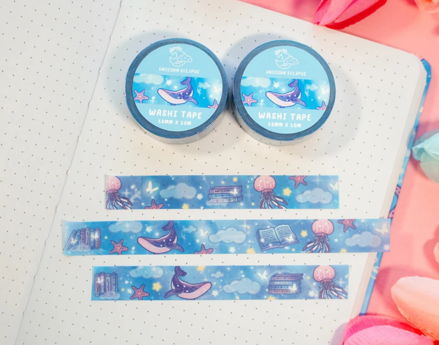 Reading Room stationery by Unicorn Eclipse notebook journal sticky notes memopad washi tape