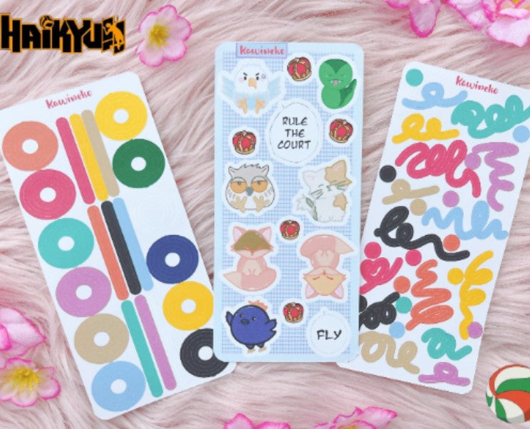 Haikyu color palette deco bundle anime manga sticker