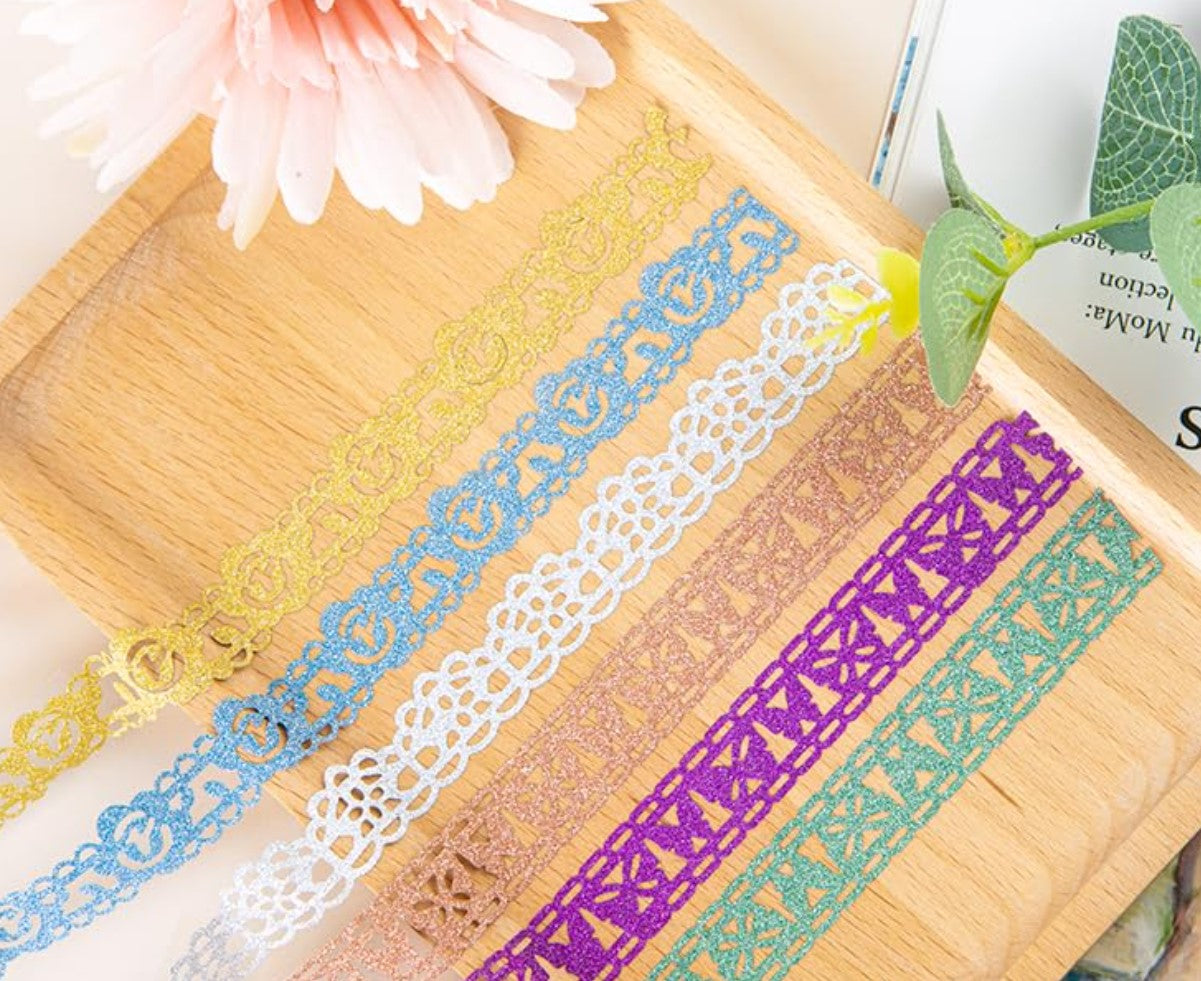 ribbon lace  tape toploaders journaling deco