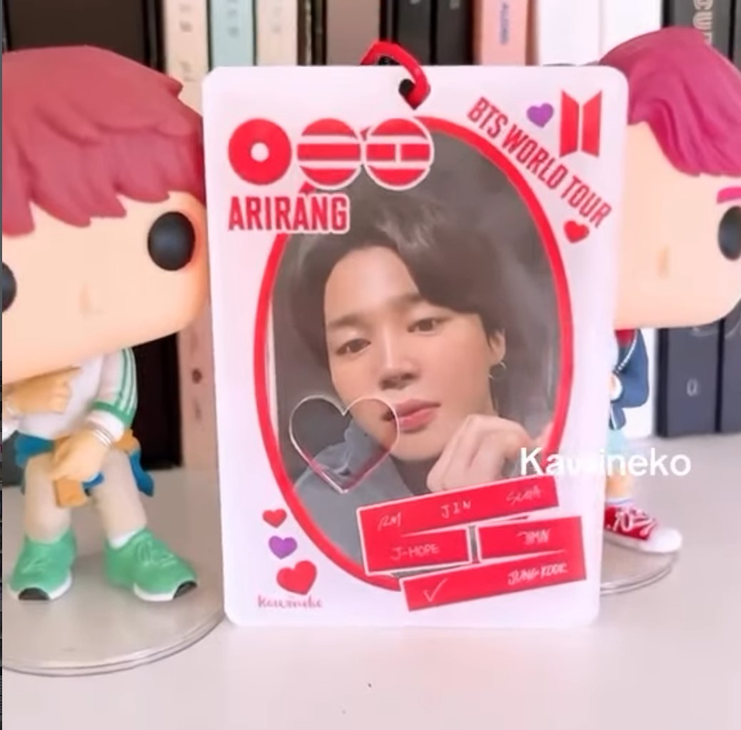 BTS world tour arirang pc holder army photocard keychains charms