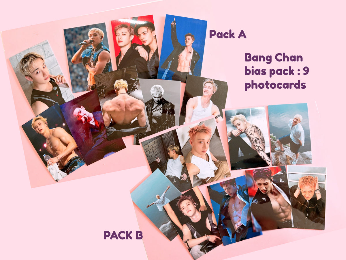 Bang Chan bias pack SKZ Stray Kids Bangchan channie blubble concert photocards