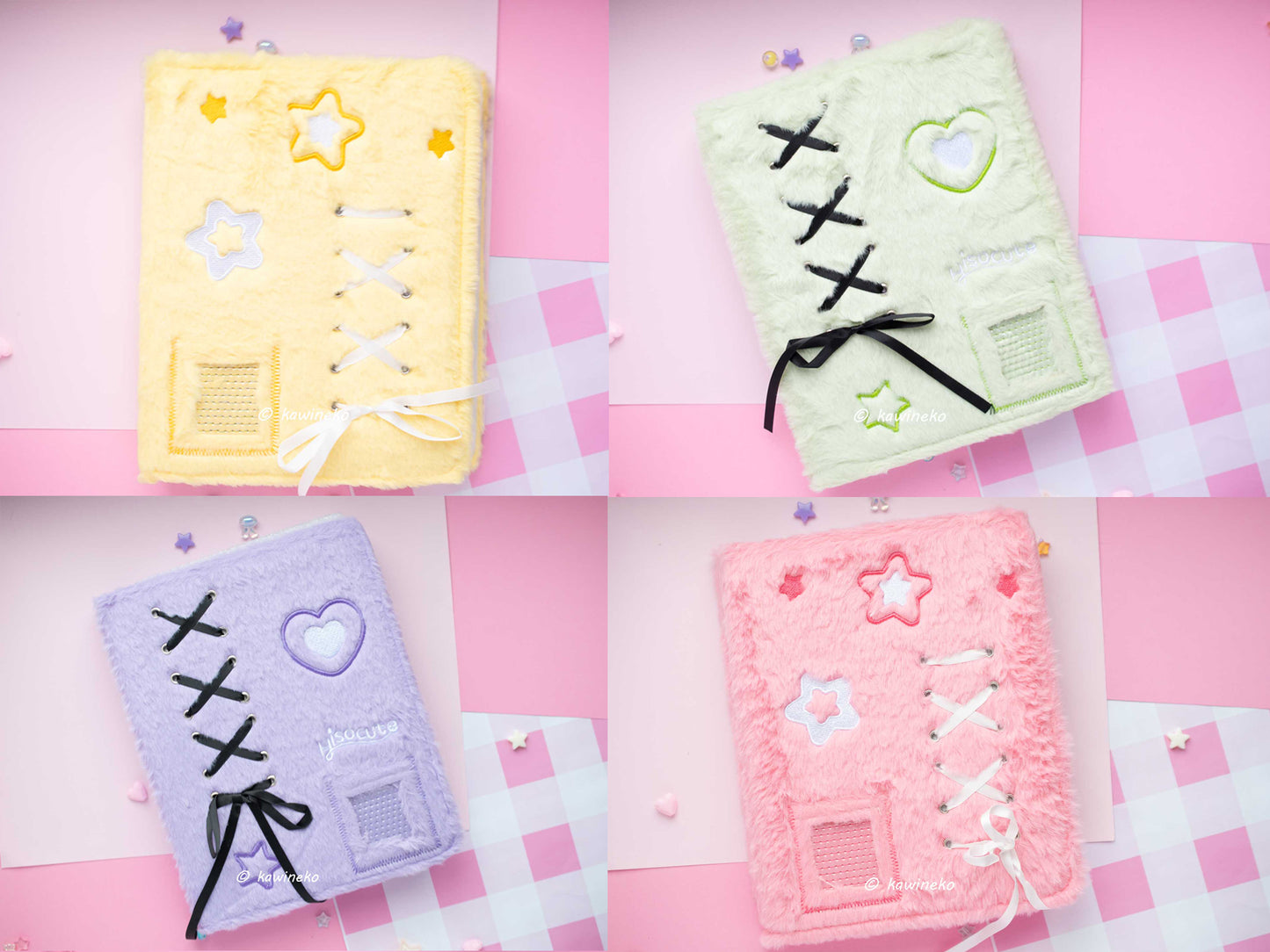 cute plush A5 binder with inserts can fit 80 photocards collect book