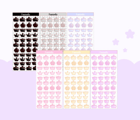 crowns Little decos sticker sheets