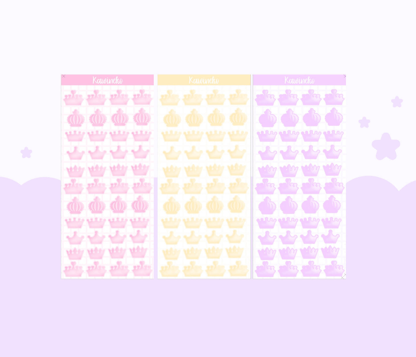 crowns Little decos sticker sheets