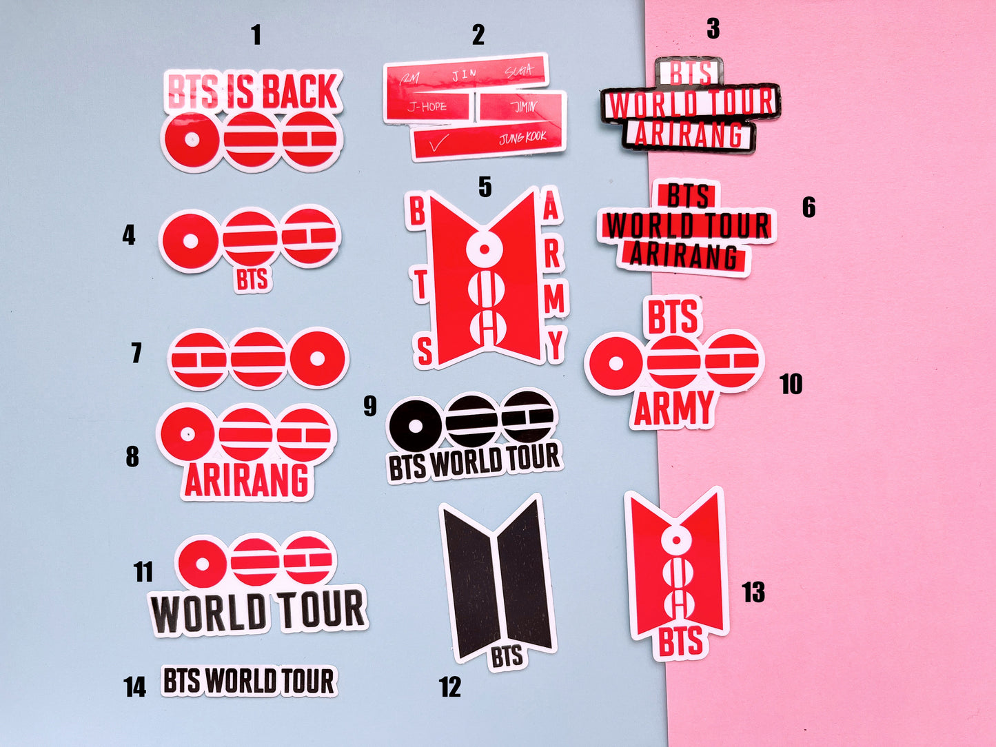 BTS tour waterproof arirang stickers Die cut bangtan