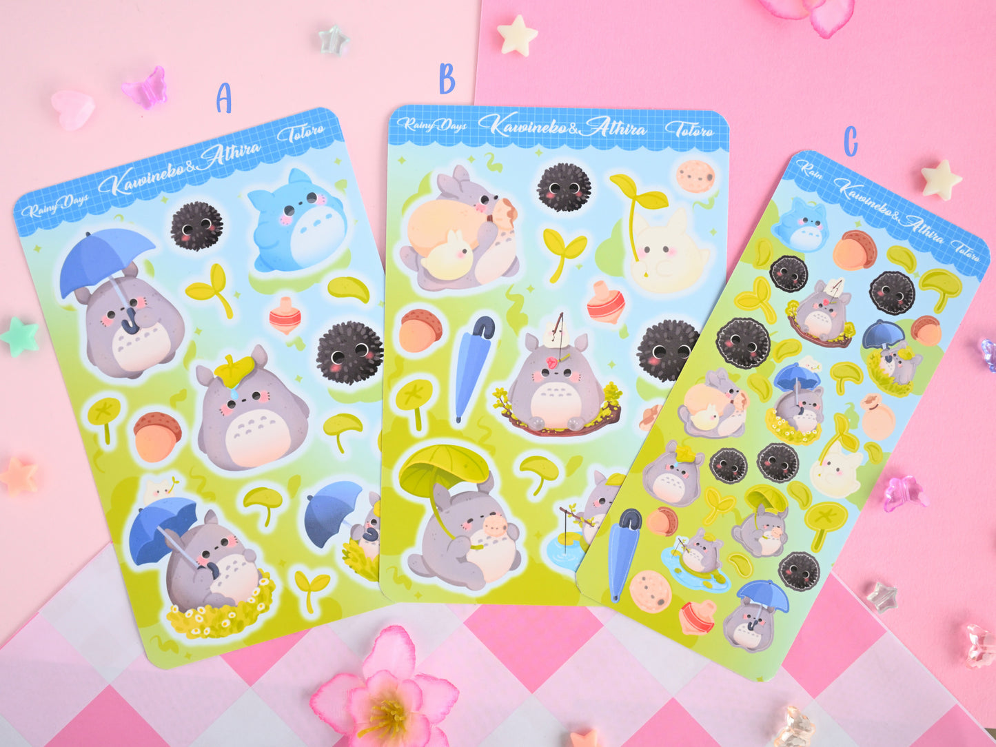 Totoro winter adventure Studio Ghibli inspired stickers and washi tape