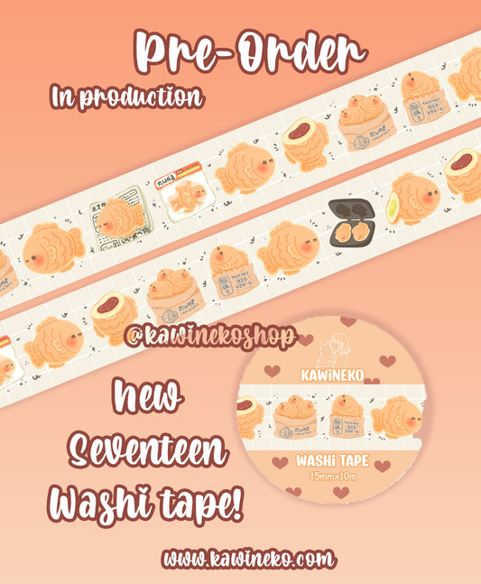 PRE=ORDER //Taiyaki washi tape cute stationery