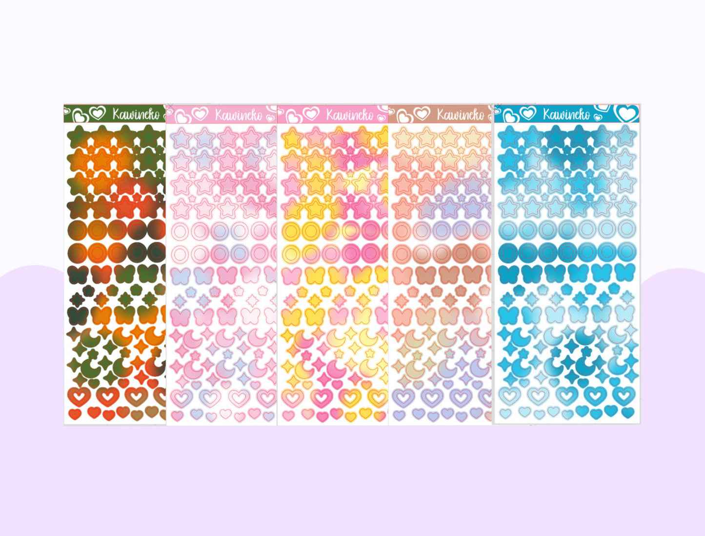 small deco stickers little shapes toploaders and polco stickers hearts stars butterflies