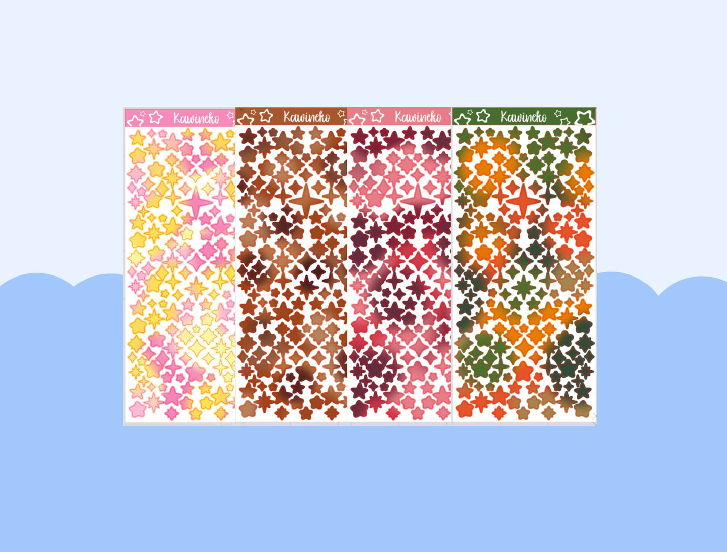 small stars deco stickers little shapes toploaders and polco stickers