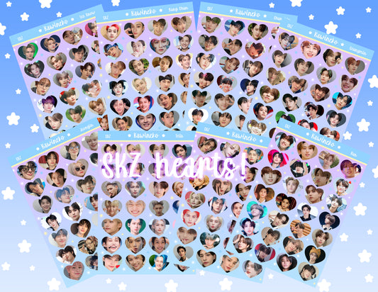 Stray Kids kpop heart sticker sheets members SKZ