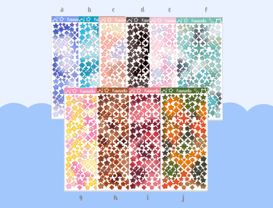 small stars deco stickers little shapes toploaders and polco stickers