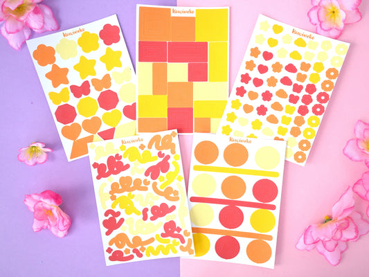 Charmander color palette deco sticker sheets