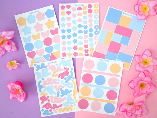 Cresselia color palette deco sticker sheets