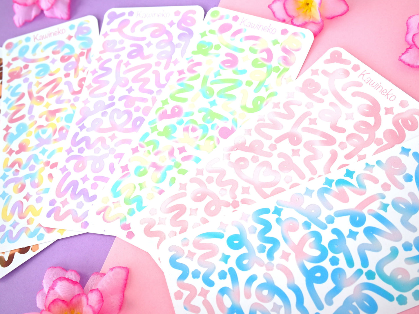 Gradient confetti with little decos