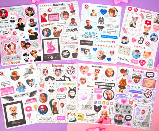 Stray Kids Sticker Kpop Stickers Waterproof Stickers Pink Kpop Stickers  Stray Kids Sticker Set 