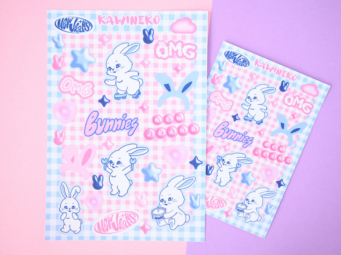 New Jeans bunny sticker sheet