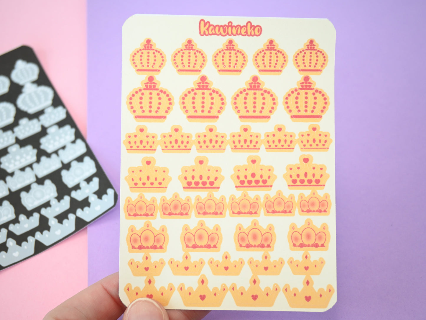 Crowns silver and gold sticker sheets