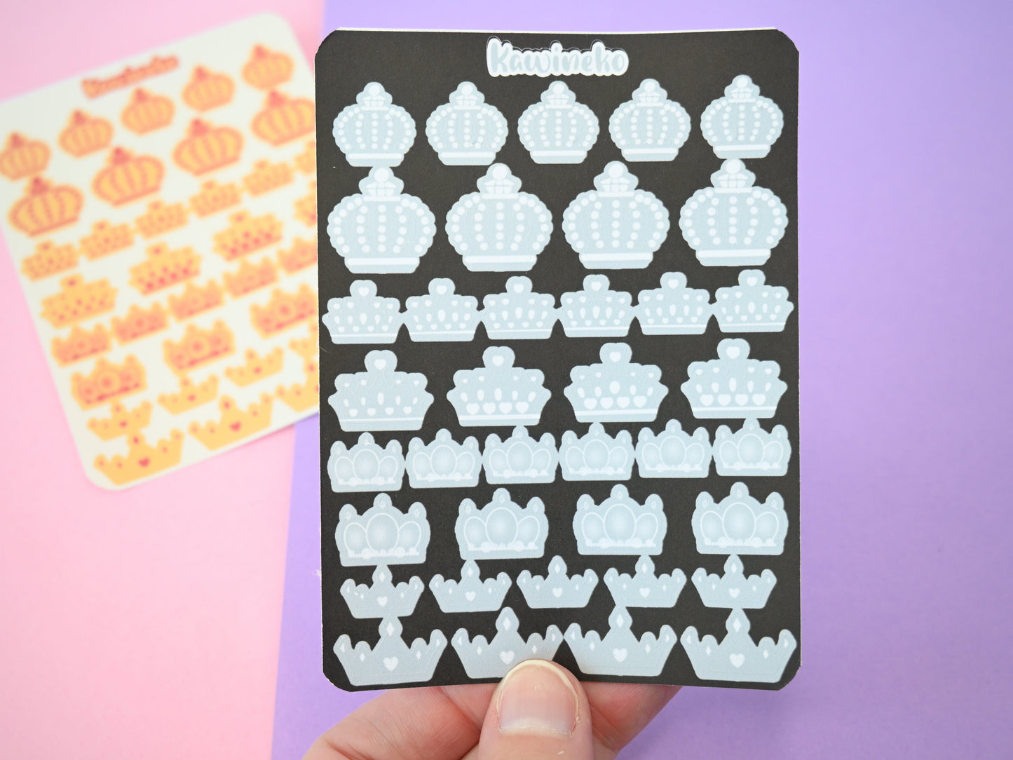 Crowns silver and gold sticker sheets