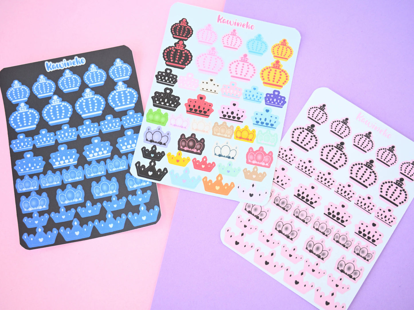 Crowns more colors sticker sheets