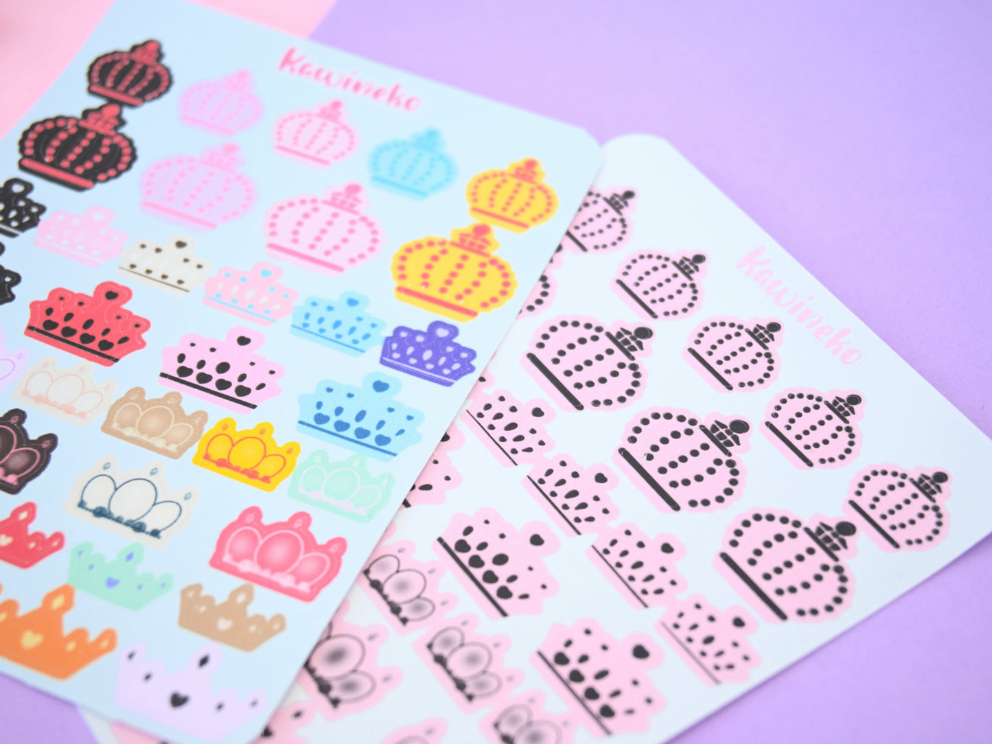 Crowns more colors sticker sheets