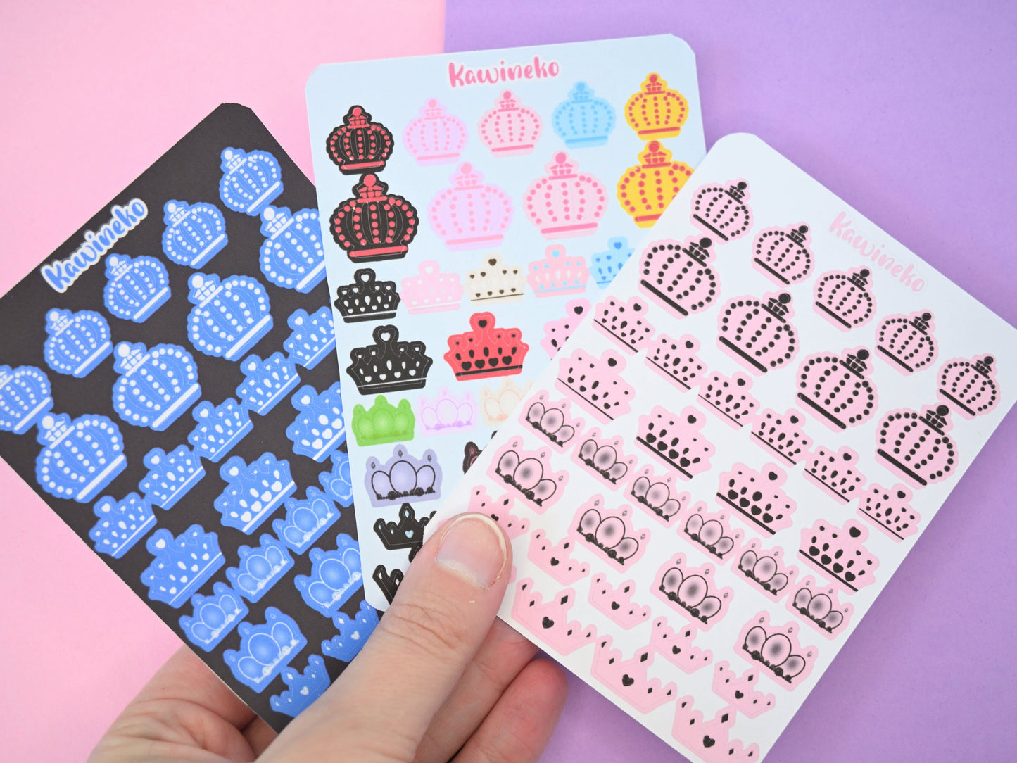 Crowns more colors sticker sheets