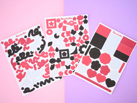 Yveltal color palette deco sticker sheets