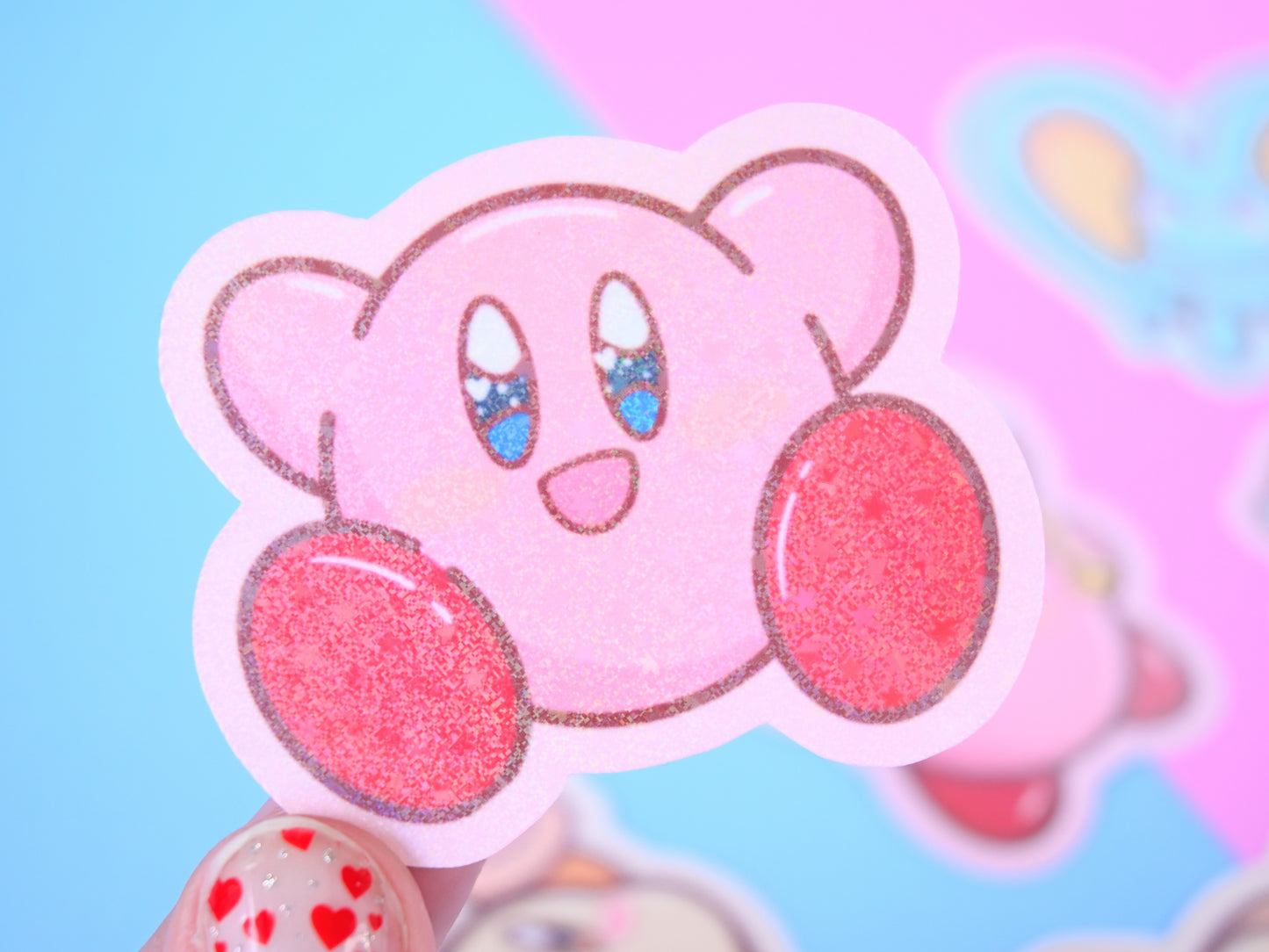 Kirby waterproof Vinyl stickers Die cut