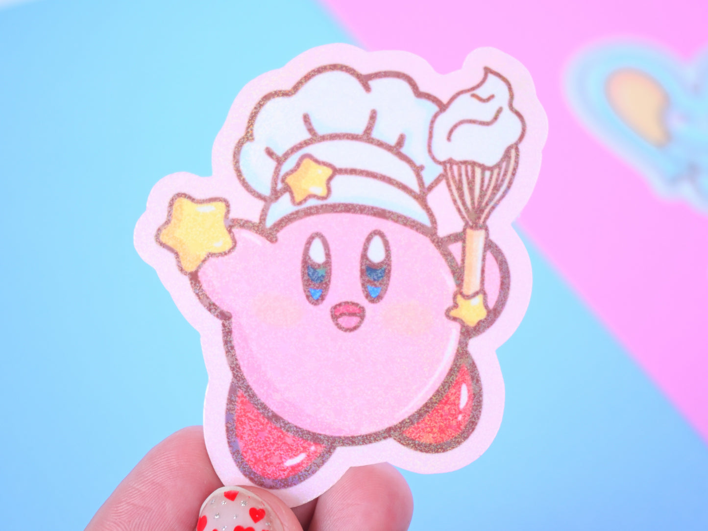 Kirby waterproof Vinyl stickers Die cut